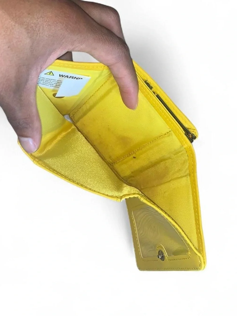 Yellow leather wallet